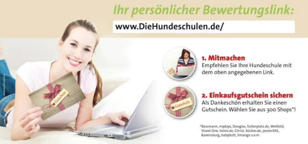 Hundeschule Bewertungskarte