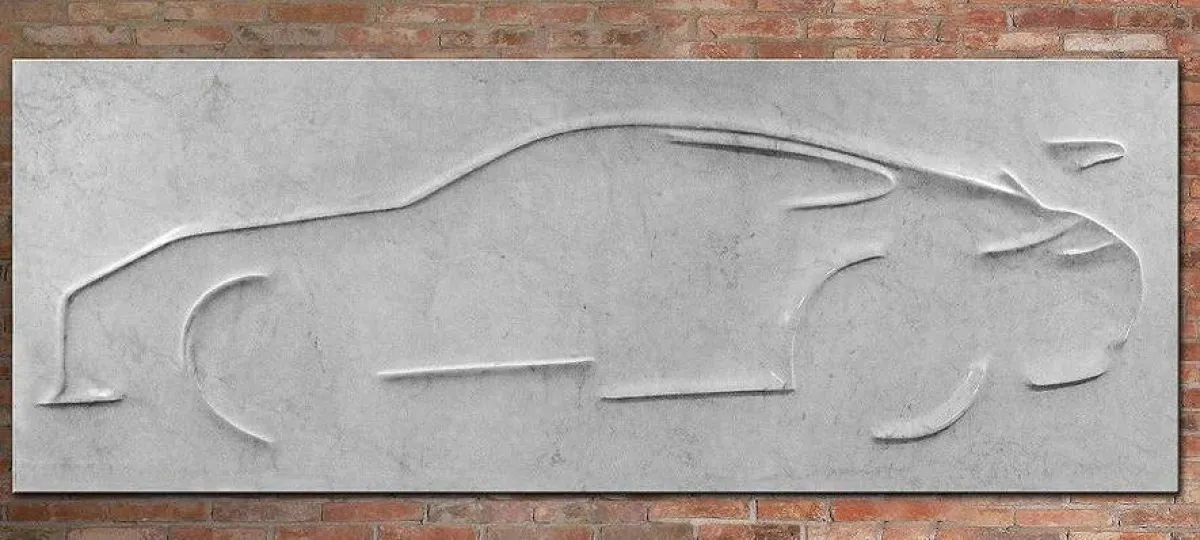Relief eines Porsche 911