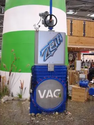 Bild: VAG stellt auf der IFAT erstmals den VAG ZETA® Plattenschieber in der Nennweite DN 1000 vor