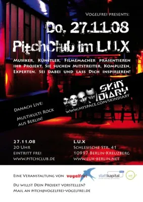 Bild: „PitchClub“ – Berlins neue Veranstaltungsreihe - startet am 27.11.08