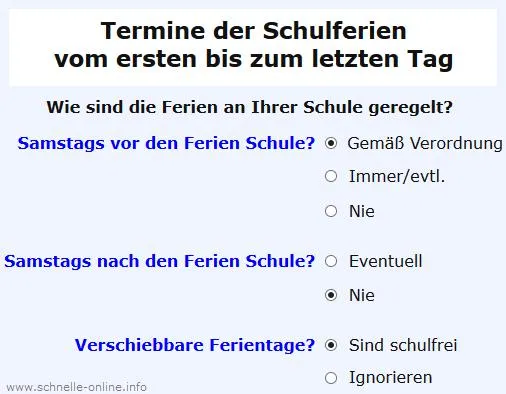 Termine der Schulferien vom ersten bis zum letzten Tag Bild: Termine der Schulferien vom ersten bis zum letzten Tag