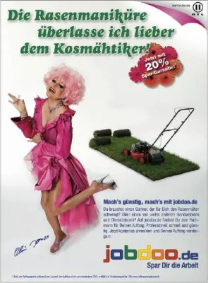 Olivia Jones wirbt für jobdoo Bild: Olivia Jones wirbt für jobdoo