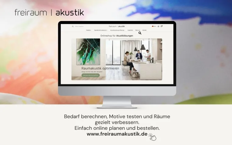 Bild: Raumakustik verbessern: freiraum Akustik launcht neuen Online-Shop mit Planungstools