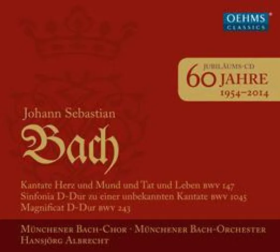 Bild: Neuveröffentlichung am 15.01.2014 bei OehmsClassics: 60 Jahre Münchener Bach-Chor – Jubiläums-CD – J.S. Bach