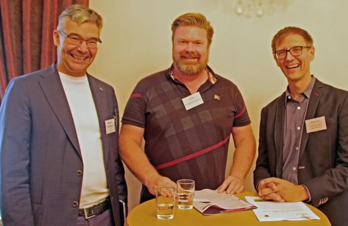 Michael Pieck, Organisator Marktplatz der Guten Geschäfte, Christoph Timmerarens und Dirk Mazurkiewi