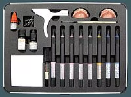 Bild: visio.lign Rot-Weiß-Ästhetik-Set – für individuelle Prothetik