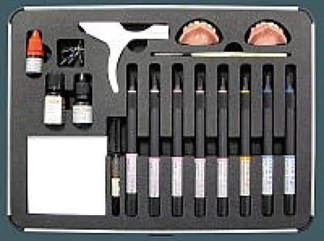 Bild: visio.lign Rot-Weiß-Ästhetik-Set – für individuelle Prothetik