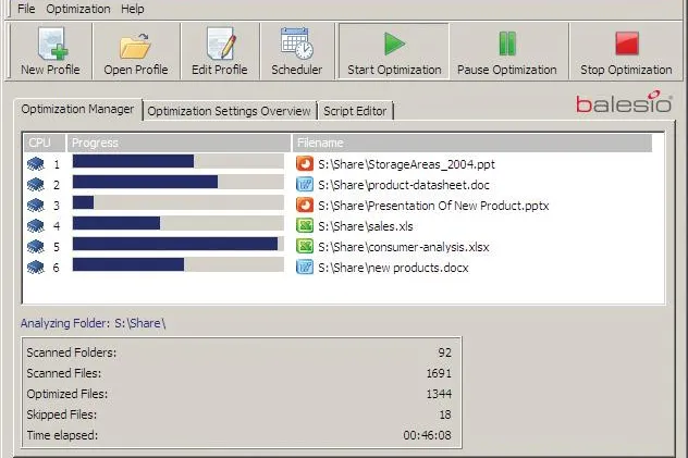 Bild: MS Office- und Bild-Datenvolumen auf Servern unter Kontrolle halten und optimieren