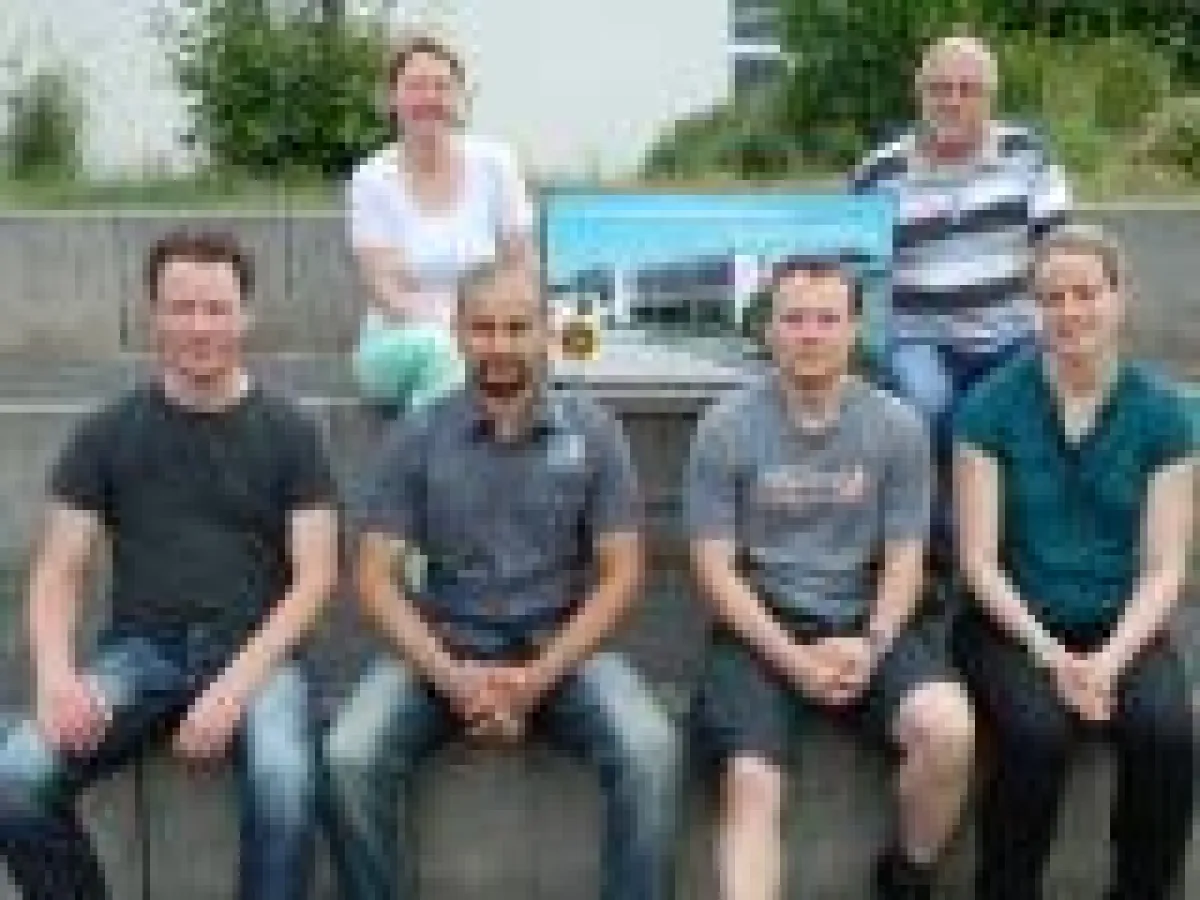 Die neuen VM's (v.l.n.r.) J. Deutsch, K. Pahnke, S. Jeromin, M. Lesser, L. Schwertner, J. Deutsch