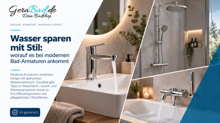 Bild: Wasser sparen mit Stil: worauf es bei modernen Bad-Armaturen ankommt