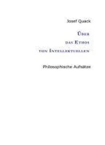 Bild: Über das Ethos von Intellektuellen - Philosophische Aufsätze