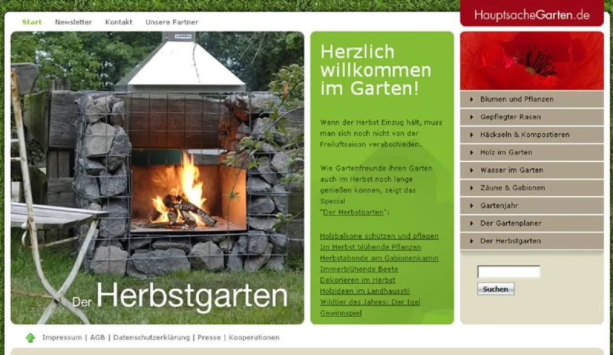 Auf www.hauptsachegarten.de Tipps für den Garten im Herbst holen.