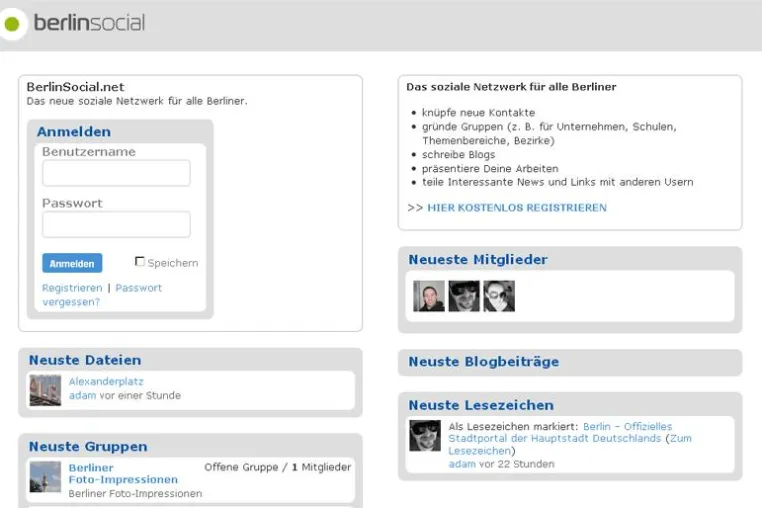 Bild: BerlinSocial.net - Das neue soziale Online-Netzwerk für Berlin