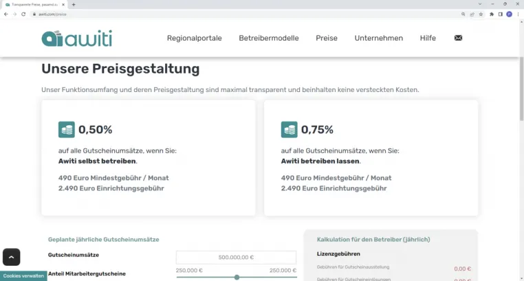 Bild: Stadtgutscheinsystemanbieter Awiti senkt Lizenzgebühr auf 0,5%