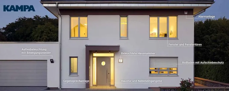 Bild: KAMPA Häuser bieten erhöhten Einbruchschutz – serienmäßig