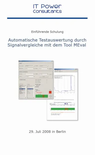 Bild: Einführung in die automatische Testauswertung durch Signalvergleiche mit dem Tool MEval
