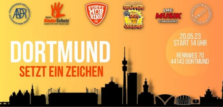 Dortmund setzt ein Zeichen! – Für Respekt, Mut und Toleranz – Gegen Mobbing und Gewalt! Bild: Dortmund setzt ein Zeichen! – Für Respekt, Mut und Toleranz – Gegen Mobbing und Gewalt!