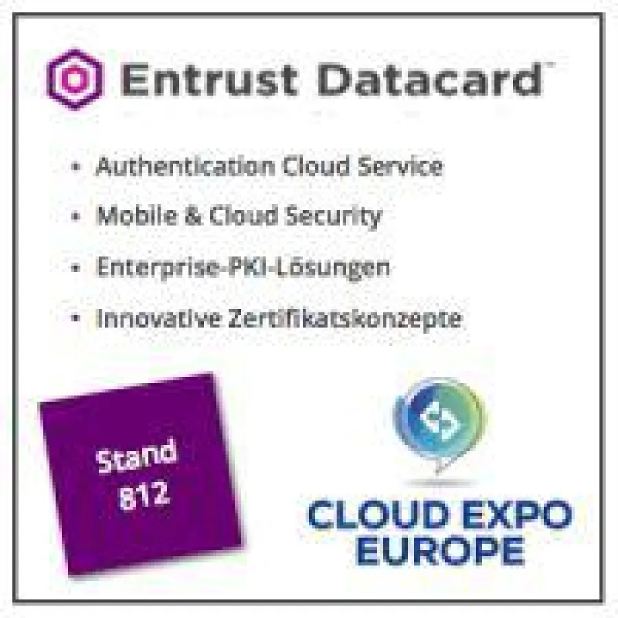 Entrust Datacard zeigt Authentifizierung als Cloud Service auf der Cloud Expo Europe 2016