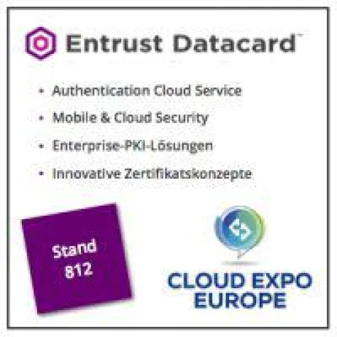Bild: Entrust Datacard mit Authentication Cloud Service auf der Cloud Expo Europe 2016