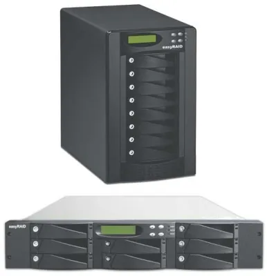 Erste 8-fach easyRAID Systeme mit RAID \"Triple Parity\". Bild: Erste 8-fach easyRAID Systeme mit RAID \"Triple Parity\".
