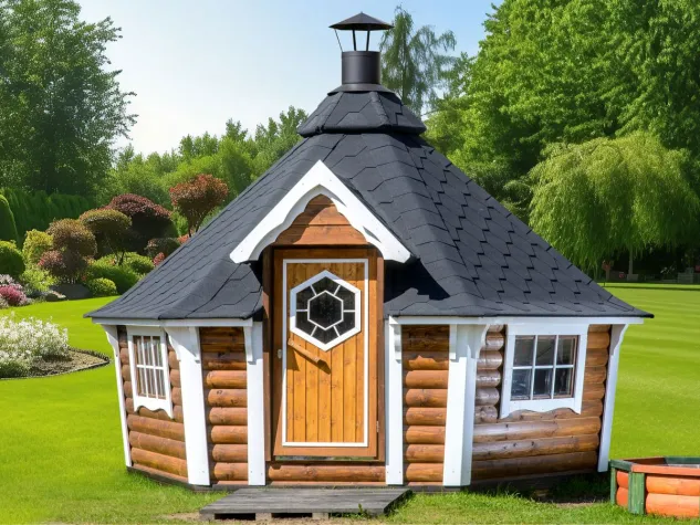 Bild: Gardorello stellt die Grillkota Loki vor: Schrägwandige Grillhütte zum Bestpreis