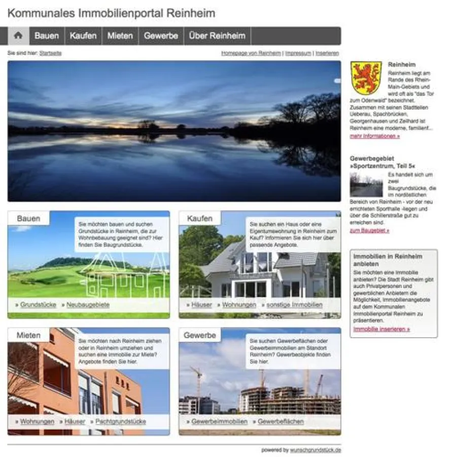 Das kommunale Immobilienportal von Reinheim