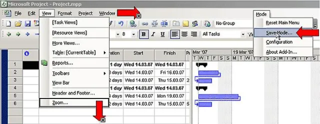 Bild: TPG ToolbarCustomizer erhöht Übersicht in Microsoft Project durch reduzierte Menüs