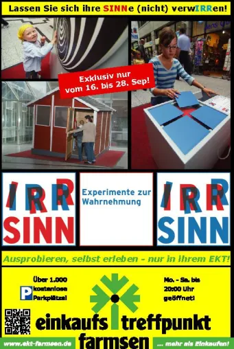 Bild: Mitmach-Ausstellung IRRSINN im einkaufstreffpunkt Farmsen