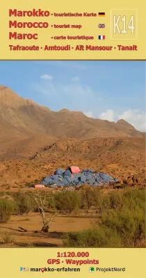 Bild: Marokko Reiseführer Landkarte: Blatt K14 • Tafraoute - Amtoudi - Aït Mansour – Tanalt