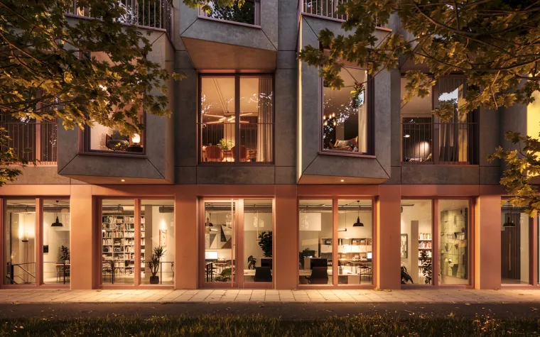 Bild: Beton trifft Gold: pro aurum mietet Gewerbefläche in Münchens neuer Architektur-Ikone Van B