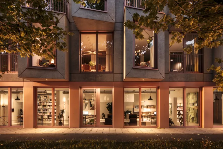 Beton trifft Gold: pro aurum mietet Gewerbefläche in Münchens neuer Architektur-Ikone Van B Bild: Beton trifft Gold: pro aurum mietet Gewerbefläche in Münchens neuer Architektur-Ikone Van B