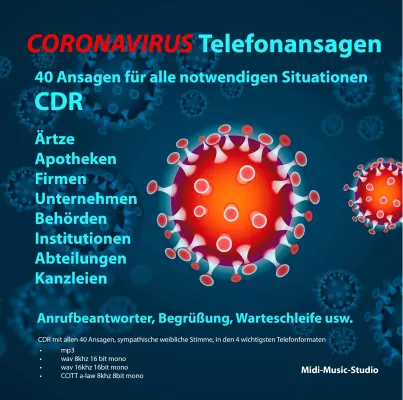 Bild: Corona Notfall-Telefonansagen für alle notwendigen Situationen
