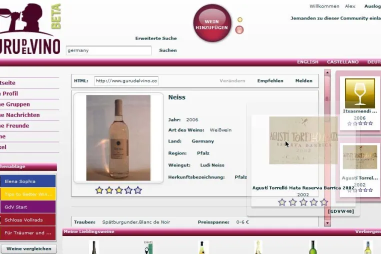 Wein Community spricht Silver Surfer mit Drag & Drop System an Bild: Wein Community spricht Silver Surfer mit Drag & Drop System an