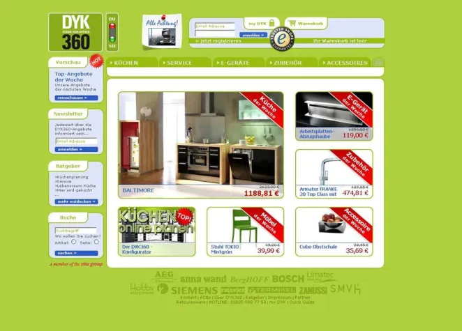 Bild: Der Online-Shop DYK360 - Küchenkauf per Knopfdruck