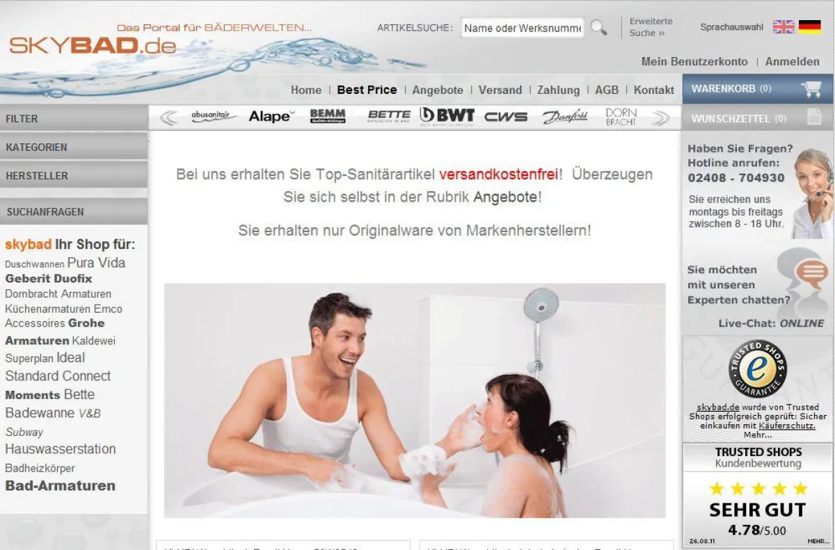 Badezimmer von Skybad