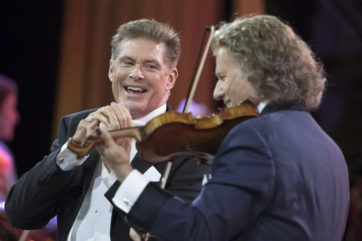 David Hasselhoff und André Rieu beim Konzert in Maastricht. (c) Piece of Magic, Marcel van Hoorn