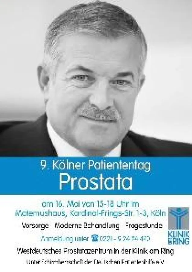 Am 16.5. erfahren Betroffene, Interessierte und Angehörige in Köln alles rund um das Thema Prostata
