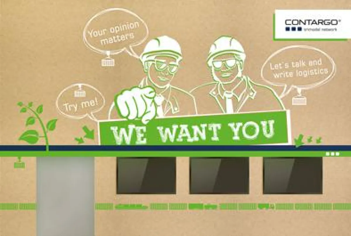 Der Contargo-Stand lädt in diesem Jahr mit interaktiven Whiteboards zum Dialog ein (© Contargo)