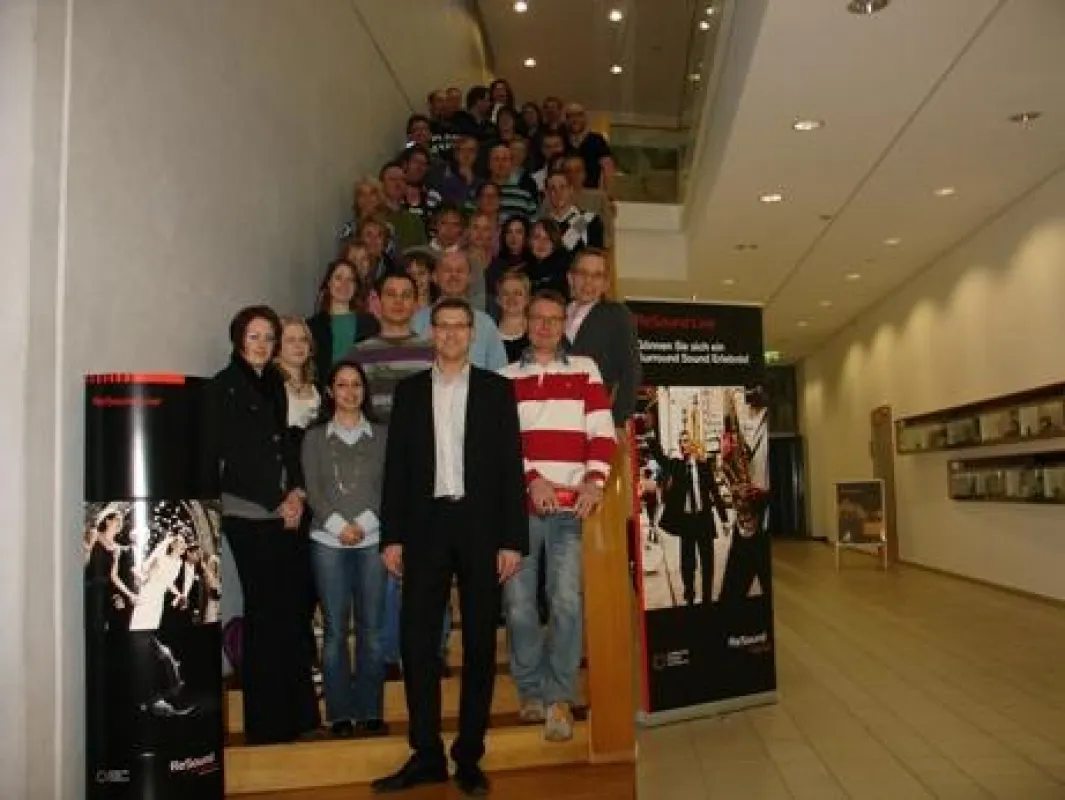 Mitarbeiter der Firma Jonen beim Besuch bei der GN Hearing GmbH in Münster