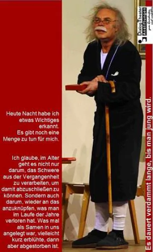 Bild: Theaterstück „Es dauert verdammt lange, bis man jung wird“ von Karlo Müller