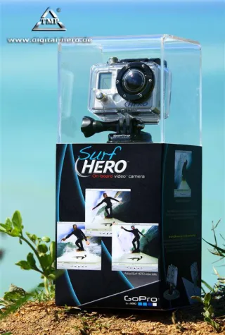 Die Motorsportkamera DIGITAL Hero bekommt Verstärkung, für Surfer gibt's nun die SURF-Hero Bild: Die Motorsportkamera DIGITAL Hero bekommt Verstärkung, für Surfer gibt's nun die SURF-Hero