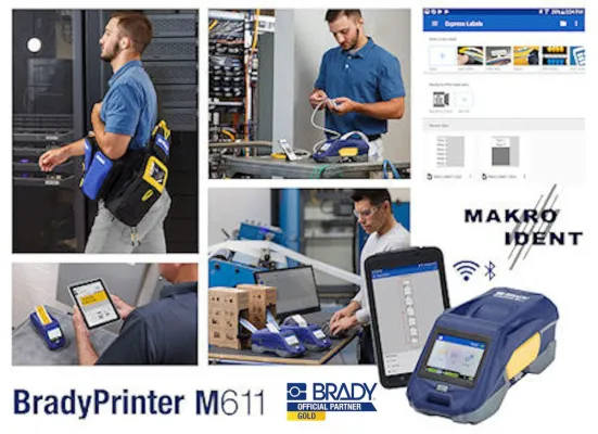 Bild: Brady M611: Mobiler Industrie-Etikettendrucker für höchste Ansprüche 