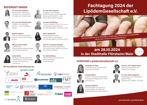 Bild: Fachtagung der LipödemGesellschaft am 26.10.2024 in Flörsheim mit Verleihung des Wissenschaftspreises 2024