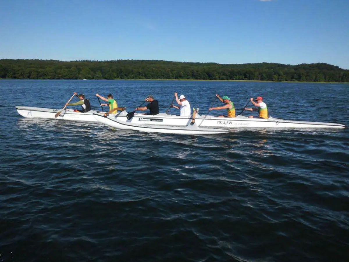 Die Rennboote, mit denen die Ostsee zwischen Dänemark und Deutschland überquert werden soll.