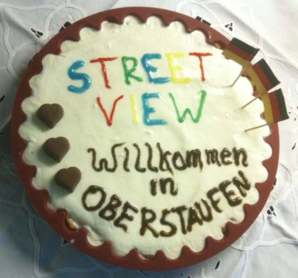 Willkommenstorte für Google Street View