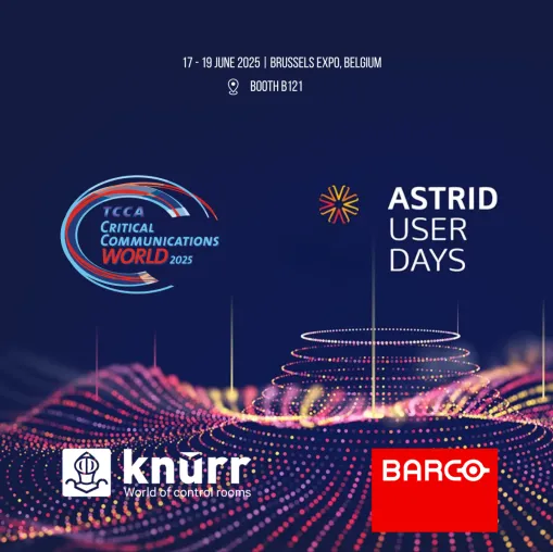 Bild: Knürr GmbH und Barco präsentieren integrierte Leitstellenlösungen auf der Critical Communications World 2025