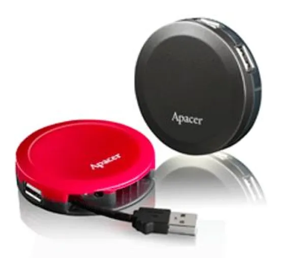 Bild: Das Runde ist das neue Eckige bei USB Hubs -Apacer denkt mit dem neuen AP520 um die Ecke