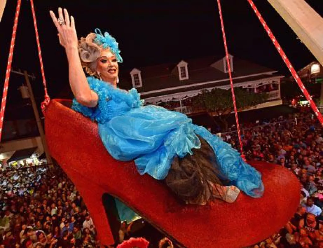 Drag Queen Sushi begrüßt das neue Jahr in Key West (c) Rob O'Neal