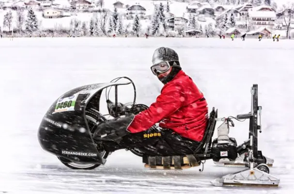 Bild: 50% mehr Tempo: Ölbremsen tunen Ice-Handbike