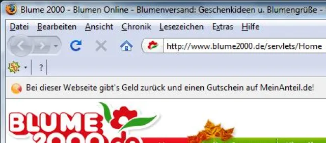 Bild: Sparmelder liefert beim Internetsurfen passende Gutscheine und Sparmöglichkeiten